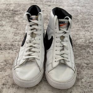 Nike White and Black High-Top Sneakers